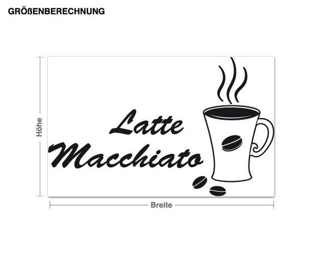 Wallstickers kaffe Macchiato