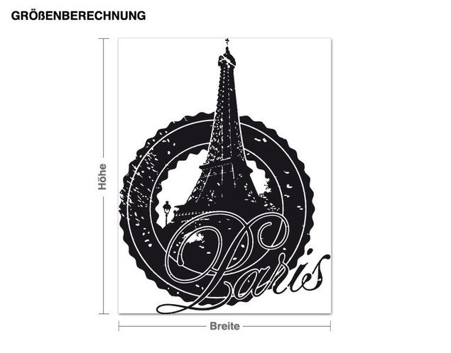 Wallstickers Paris Paris Eiffel Tower Logo