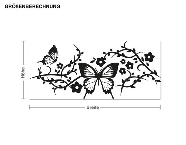Wallstickers tendrils Butterfly Tendril
