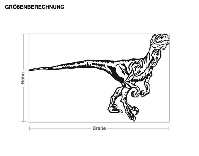 Inredning av barnrum Velociraptor