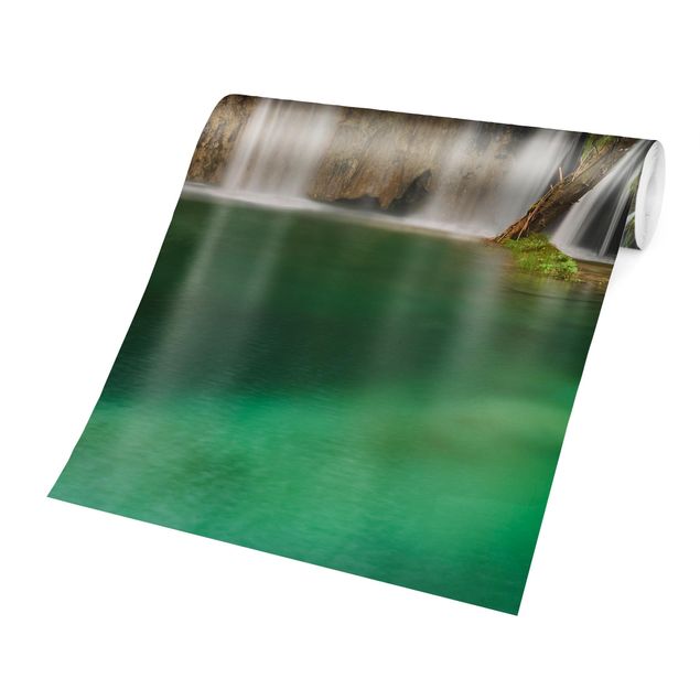 Fototapeter skogar Waterfall Plitvice Lakes