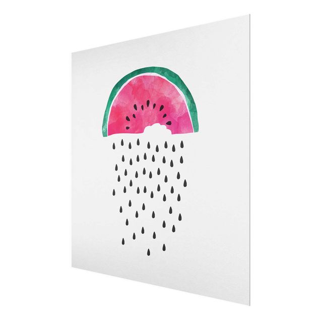 Magnettafel Glas Watermelon Rain