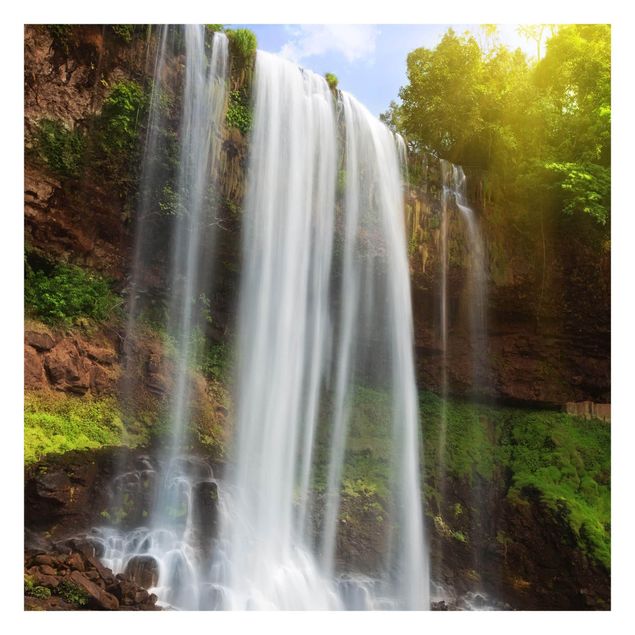 Fototapeter grön Waterfalls