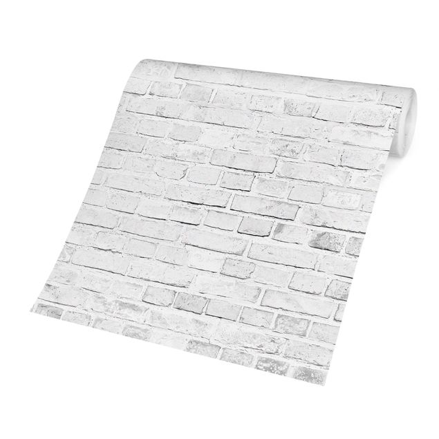 Tapeter industriell White Brick Wall