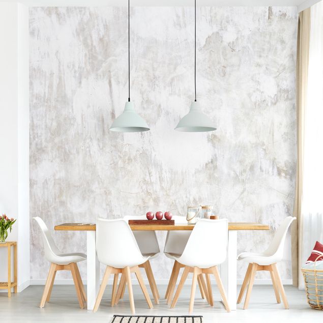 Tapeter industriell White Shabby Concrete Wall Painted