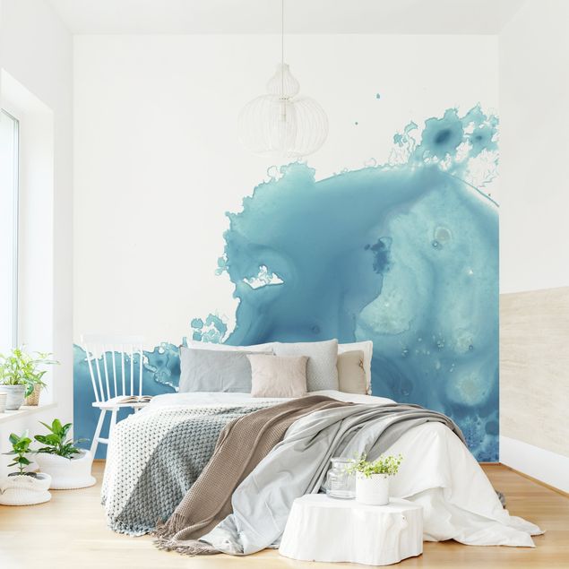 Kök dekoration Wave Watercolour Turquoise II