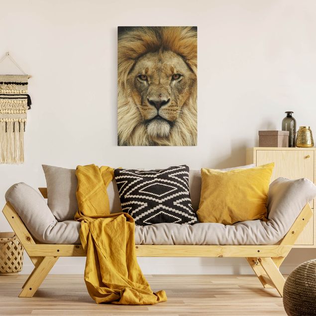 Canvastavlor lejon Wisdom of Lion