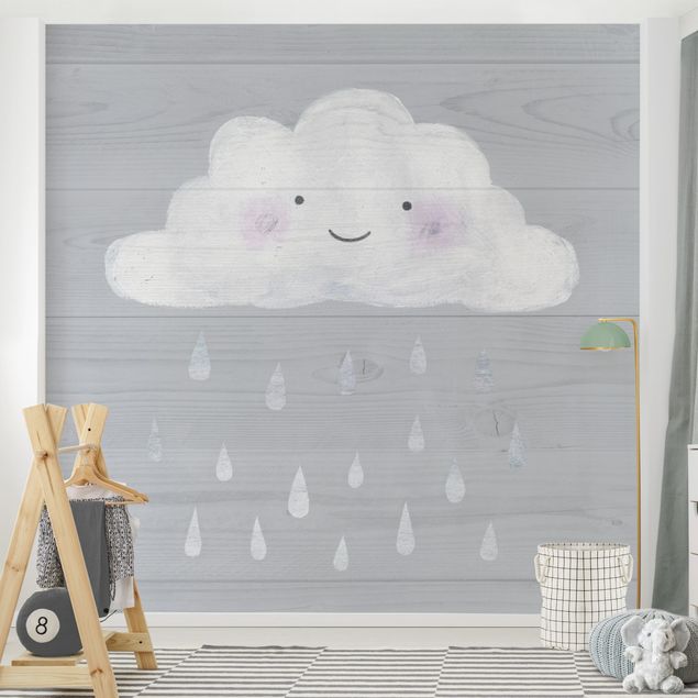 Fototapeter sky Cloud With Silver Raindrops