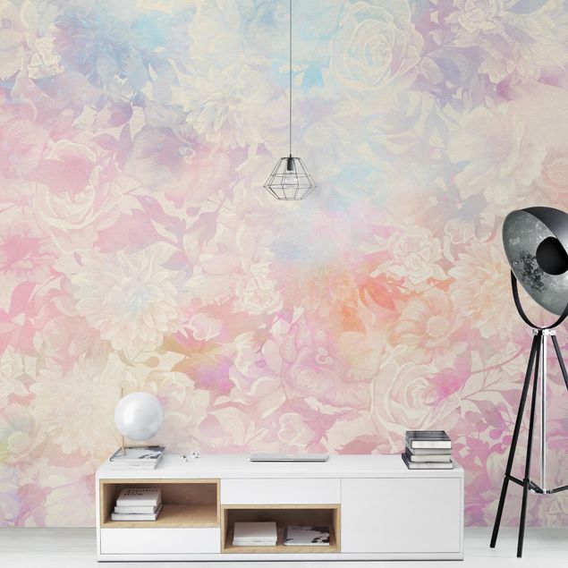 Tapeter modernt Delicate Blossom Dream In Pastel
