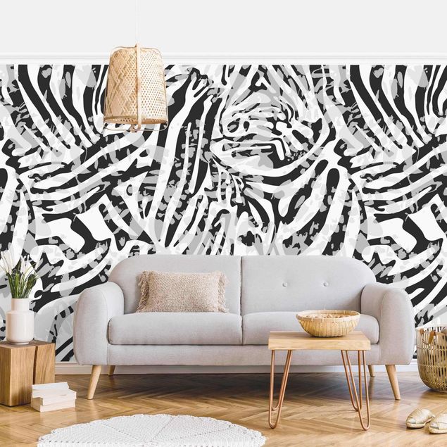 Kök dekoration Zebra Pattern In Shades Of Grey