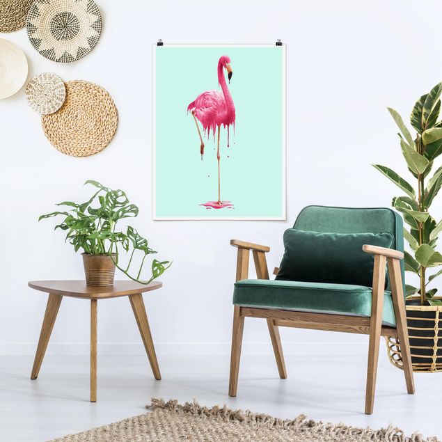 Posters djur Melting Flamingo