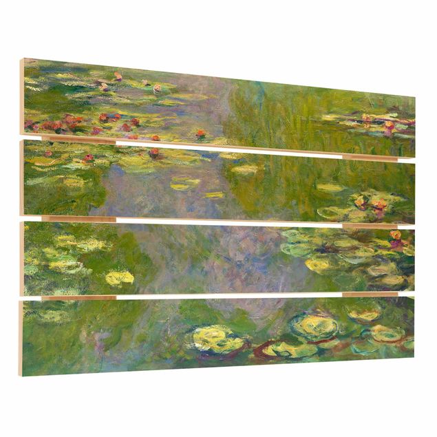 Trätavlor blommor  Claude Monet - Green Waterlilies