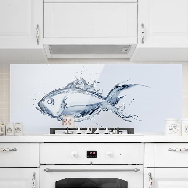 Kök dekoration Liquid Silver Fish