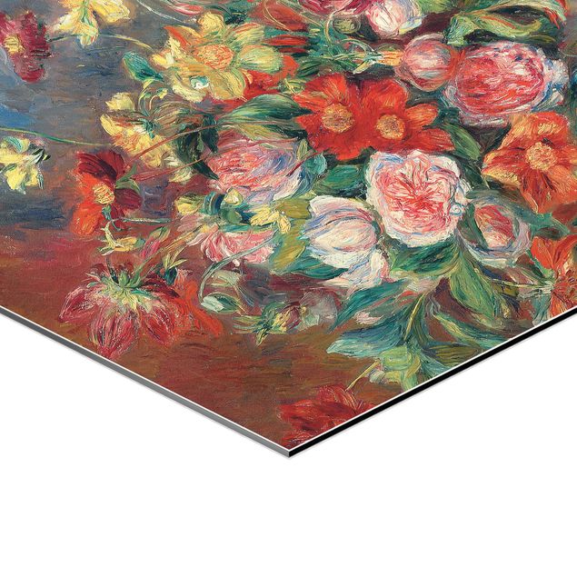 Tavlor röd Auguste Renoir - Flower vase