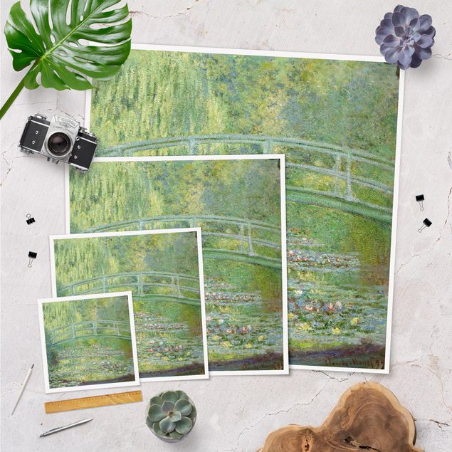 Posters landskap Claude Monet - Japanese Bridge