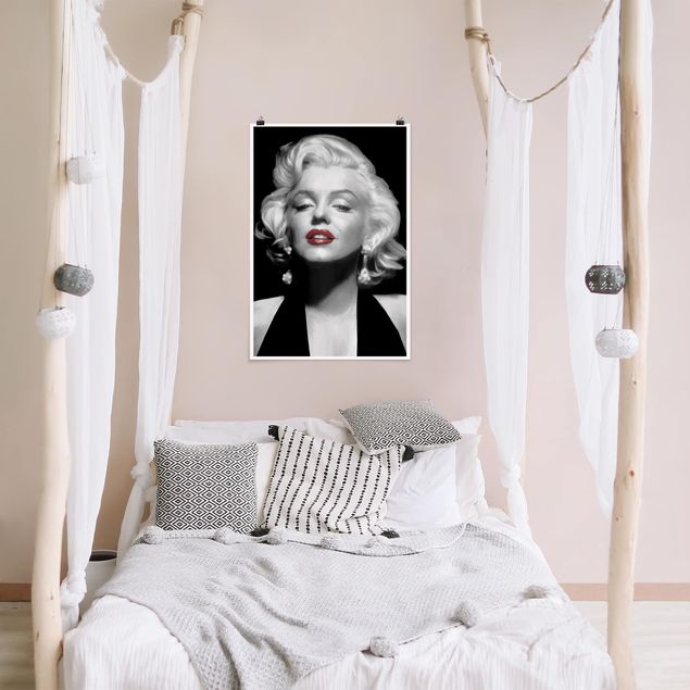 Posters vintage Marilyn With Red Lips