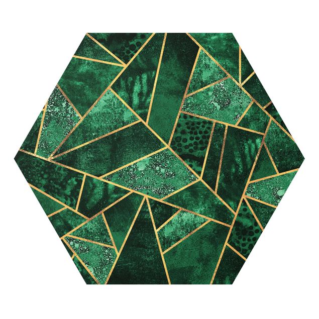 Tavlor grön Dark Emerald With Gold