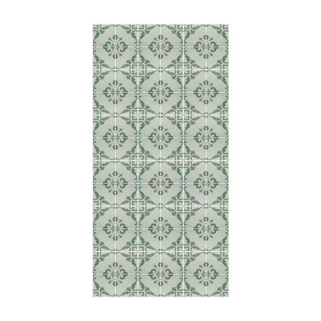modern matta Watercolour Tile Pattern Lagos Emerald Green