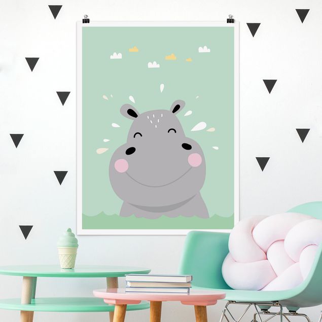 Inredning av barnrum The Happiest Hippo
