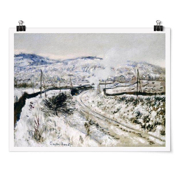 Konststilar Claude Monet - Train In The Snow At Argenteuil
