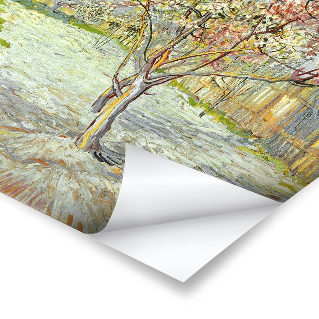 Tavlor träd Vincent van Gogh - Flowering Peach Trees