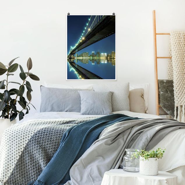 Posters arkitektur och skyline Abstract Manhattan Bridge