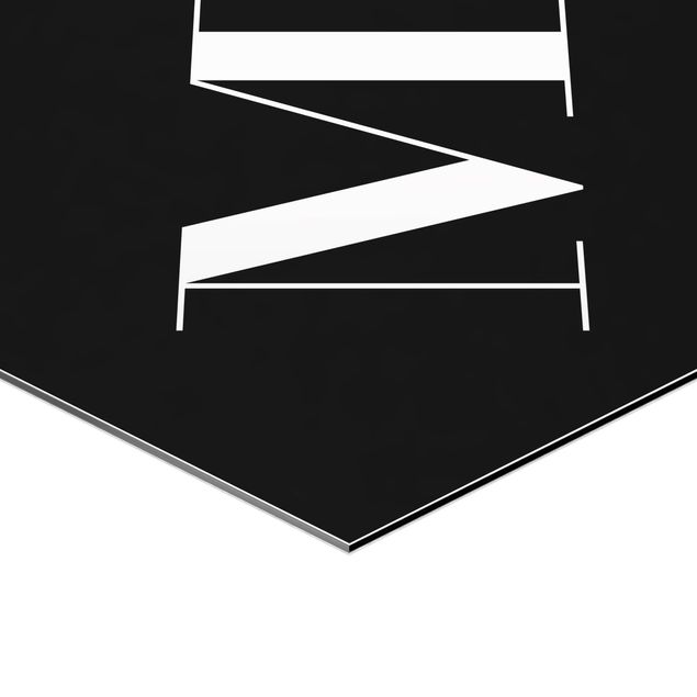 Hexagonala tavlor Letter Serif Black M