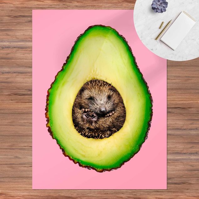 balkongmatta Avocado With Hedgehog