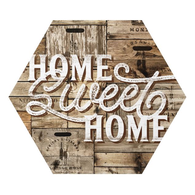 Tavlor brun Home sweet Home Wooden Panel
