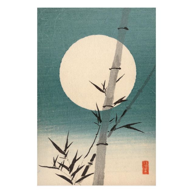 Tavlor bambu Japanese Drawing Bamboo And Moon