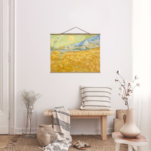 Konststilar Pointillism Vincent Van Gogh - The Harvest, The Grain Field