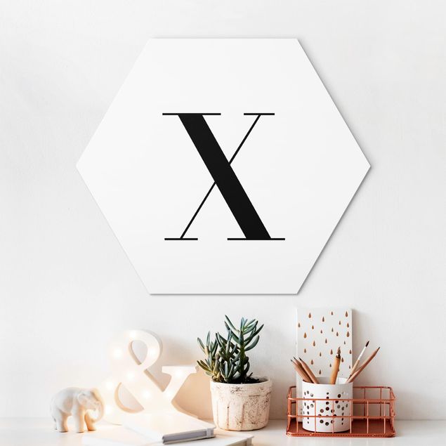 Kök dekoration Letter Serif White X