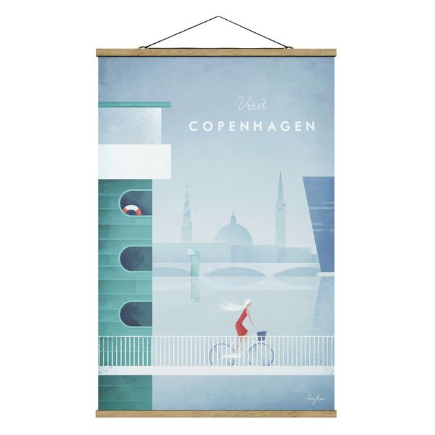 Tavlor retro Travel Poster - Copenhagen