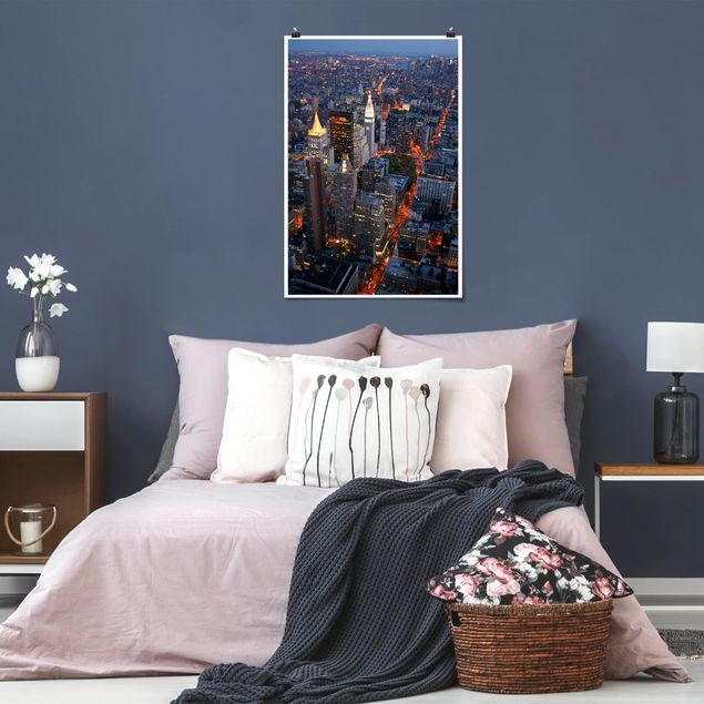 Posters arkitektur och skyline Manhattan Lights
