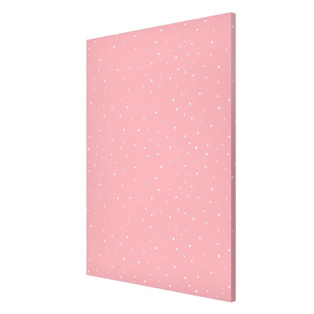 Tavlor modernt Drawn Little Dots On Pastel Pink