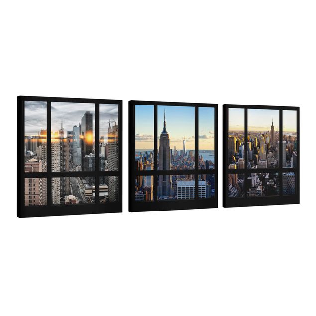 Canvastavlor Arkitektur och Skyline Window Views Of New York