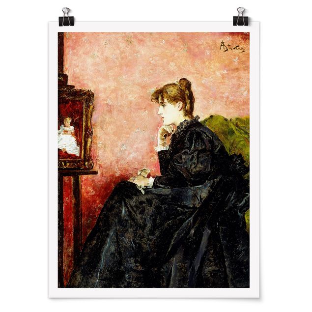 Posters konstutskrifter Alfred Stevens - Lady in Black