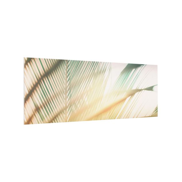 glasskivor kök Tropical Plants Palms At Sunset II