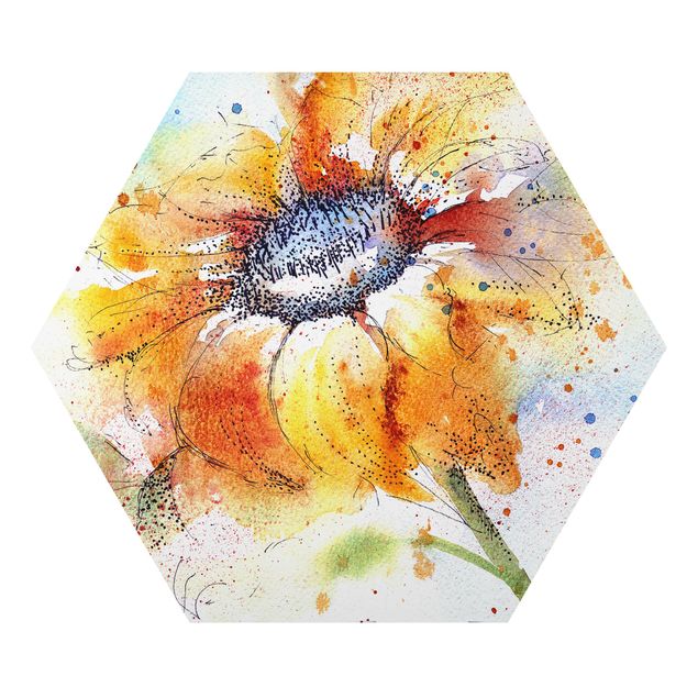 Tavlor modernt Painted Sunflower