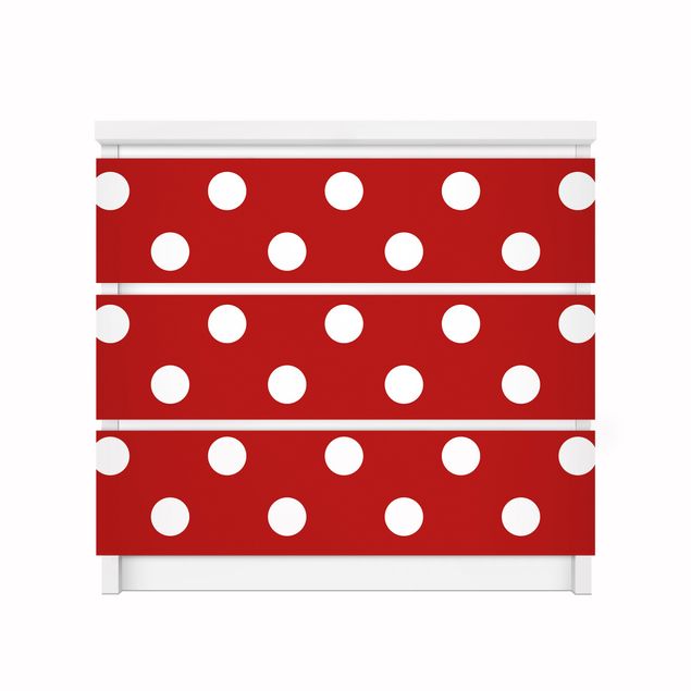 Självhäftande folier röd No.DS92 Dot Design Girly Red