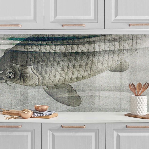 Kök dekoration Vintage Illustration Asian Fish IIl