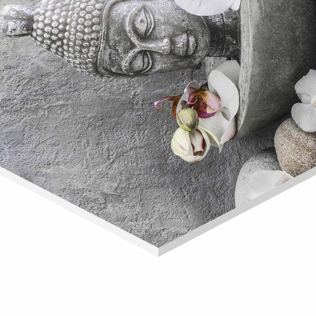 Tavlor Zen Buddha, Orchids And Stones