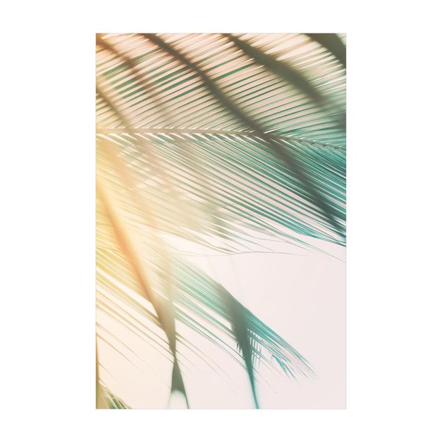 turkosa mattor Tropical Plants Palm Trees At Sunset ll