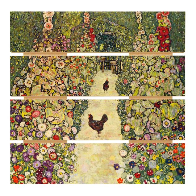 Konststilar Gustav Klimt - Garden Path with Hens