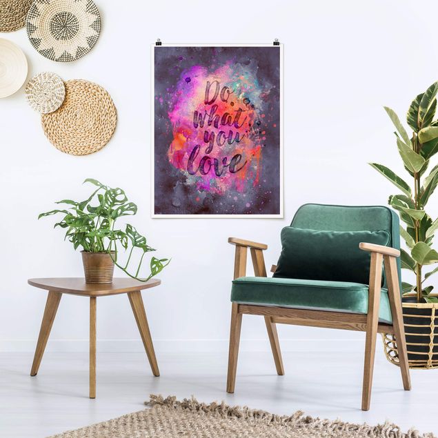 Posters konstutskrifter Colourful Explosion Do What You Love