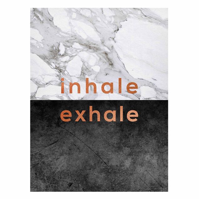 Magnettavla ordspråk Inhale Exhale Copper And Marble