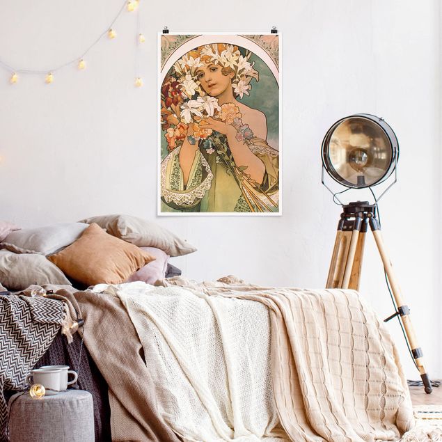 Kök dekoration Alfons Mucha - Flower