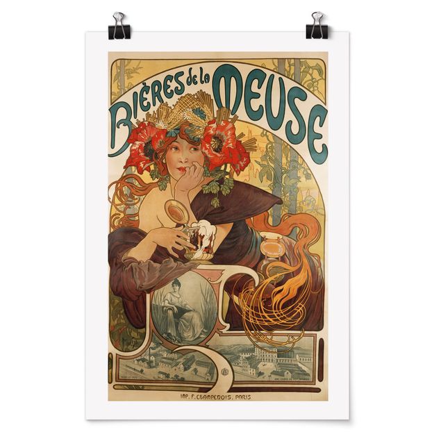 Konststilar Alfons Mucha - Poster For La Meuse Beer