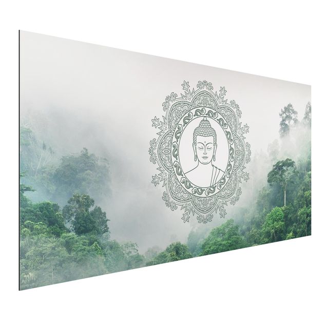 Tavlor Asien Buddha Mandala In Fog