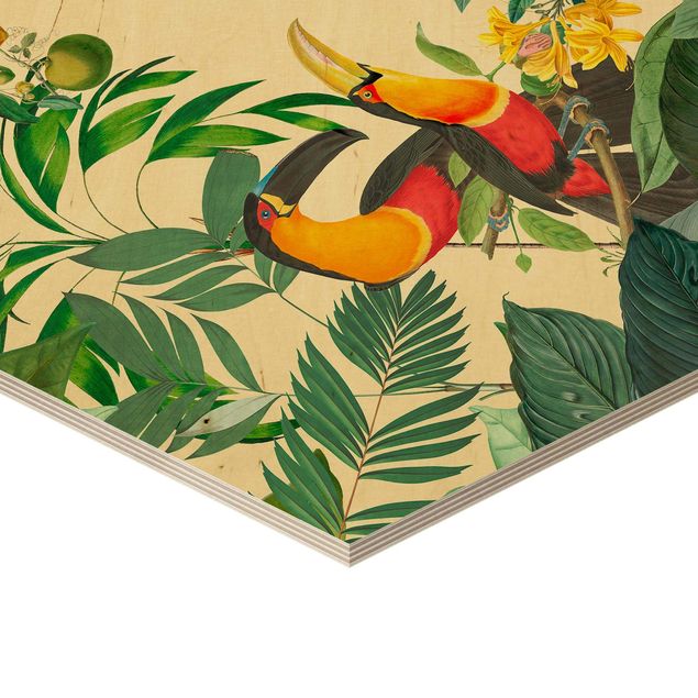 Tavlor Vintage Collage - Birds In The Jungle